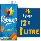 Rubicon Still 12 Pack Mango Juice Drink, Made with Handpicked Alphonso Mangoes for an Authentic and Delicious Flavor - 12 x 1L Cartons